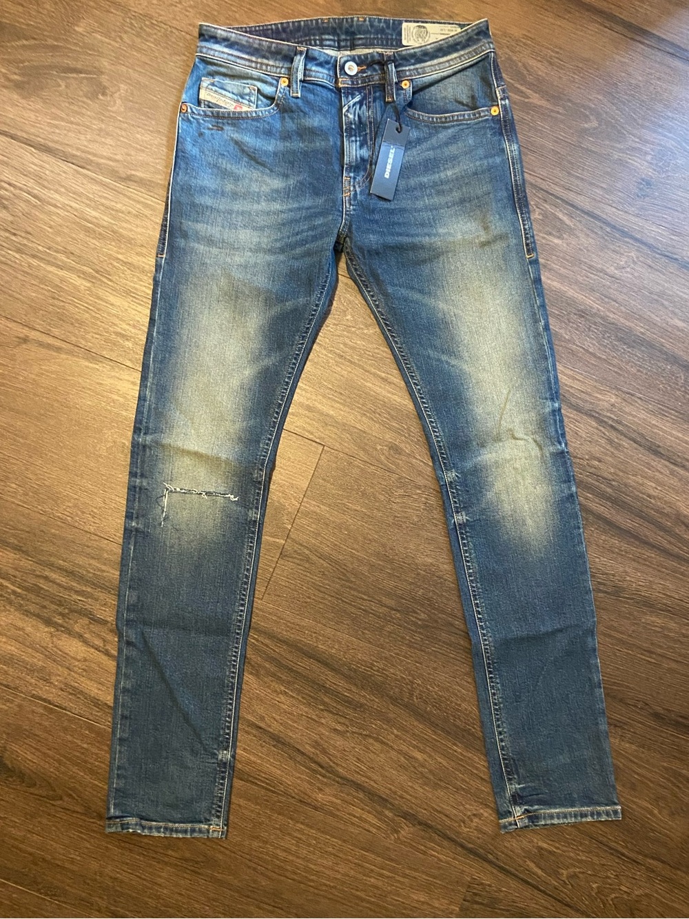 Diesel Men's Thommer 084ZL - Skinny Blue Jeans